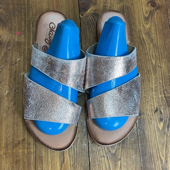 Naughty monkey size 7.5 spirited sandals metallic rose gold - Picture 2 of 10